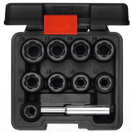 GEDORE R68003010 Spiral slot extractor 1/2" 10-19mm 10-piece