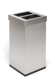 Recyclables collector Carro Mix with 2 openings and 2 inner bins made of aluminum