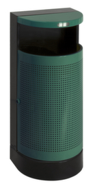 Litter garbage can for outside, 35 l, green