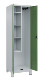 C+P Cleaning equipment cupboard Classic Plus with shortened central partition