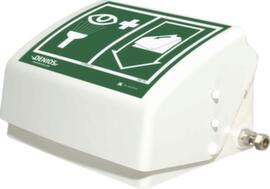 Eye shower MB 50 with basin/lid made of ABS in white