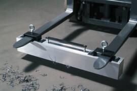 Forklift magnetic broom