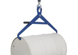 Drum tongs for 200 liter drums for Clamping ring and beaded drums, recording lying