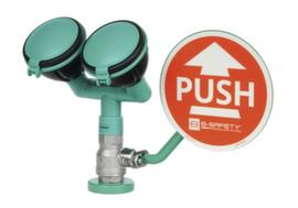 Eye wash, 2 angled shower heads