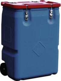UN-certified container with hinged lid