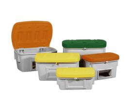 Grit container made of PE in gray