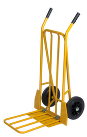 Kongamek Sack truck with folding shovel, load capacity 250 kg, Solid rubber tires