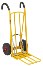 Kongamek Sack truck with folding shovel, load capacity 250 kg, Air tires