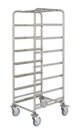 Kongamek Order picking trolley with open frame for plastic crates, load capacity 150 kg, 7 Shelves