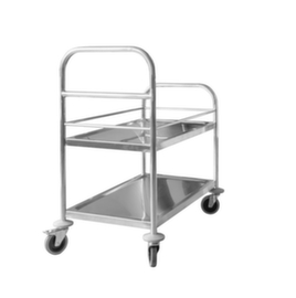 Kongamek Stainless steel shelf trolley, load capacity 100 kg, 2 Shelves