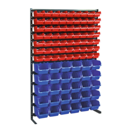 Shelving with open-fronted storage bins