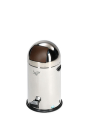 VAR Stainless steel pedal garbage can for floor installation
