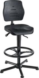 meychair Task swivel chair Workster Pro W15 with seat tilt adjustment, seat PU foam black, with gliders