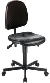 meychair Task swivel chair Workster Basic W1 with seat tilt adjustment, seat PU foam black, with 5 swivel castors