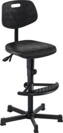 meychair Task swivel chair Workster Light with seat tilt adjustment, seat PU foam black, with gliders