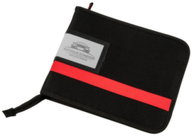 Polyester EICHNER key holder in black/red