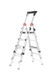 Hailo Telescopic platform ladder TopLine TL100, 3 - 5 wide steps