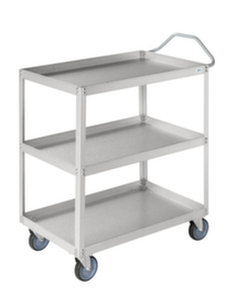 Kongamek Shelf trolley Aluzink, load capacity 150 kg, 3 Shelves