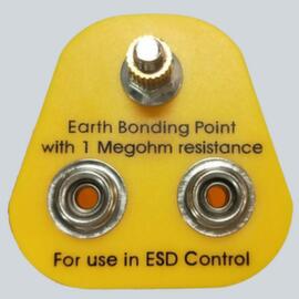 ESD earthing plug for Anti-fatigue mat, yellow