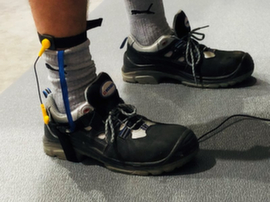 ESD heel strap for Anti-fatigue mat, black/yellow