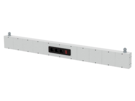 Bedrunka + Hirth Socket strip for assembly table rear panel mounting