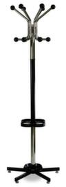 UDOBÄR Coat rack with umbrella holder, black/silver