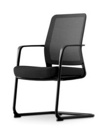 UDOBÄR Cantilever chair with mesh backrest, registered office Fabric (100% polyester), black