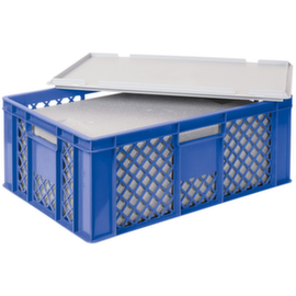Euronorm stackable containers with EPS insulation box