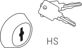 C+P Cylinder lock Classic Plus for Wardrobe or locker cabinet