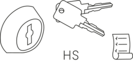 C+P Cylinder lock Classic Plus with security certificate for Wardrobe or locker cabinet