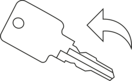 C+P Master key Classic Plus with security certificate for Wardrobe or locker cabinet