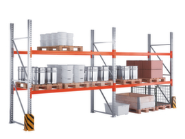 META Pallet rack MULTIPAL for 90 pallets, 25150 mm wide, 5 storage levels