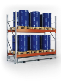 META Pallet rack MULTIPAL for 24 pallets, 7725 mm wide, 2 storage levels