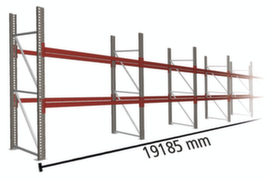 META Pallet rack MULTIPAL for 60 pallets, 19185 mm wide, 3 storage levels