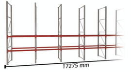 META Pallet rack MULTIPAL for 54 pallets, 17275 mm wide, 3 storage levels