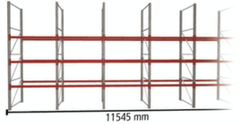 META Pallet rack MULTIPAL for 48 pallets, 11545 mm wide, 4 storage levels