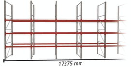 META Pallet rack MULTIPAL for 72 pallets, 17275 mm wide, 4 storage levels