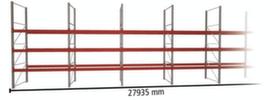 META Pallet rack MULTIPAL for 120 pallets, 27935 mm wide, 4 storage levels