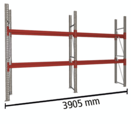 META Pallet rack MULTIPAL for 6 pallets, 3905 mm wide, 3 storage levels