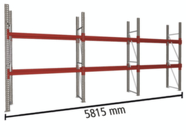 META Pallet rack MULTIPAL for 9 pallets, 5815 mm wide, 3 storage levels