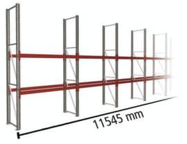 META Pallet rack MULTIPAL for 18 pallets, 11545 mm wide, 3 storage levels