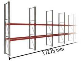 META Pallet rack MULTIPAL for 27 pallets, 17275 mm wide, 3 storage levels