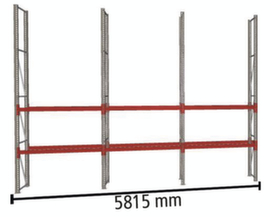 META Pallet rack MULTIPAL for 12 pallets, 5815 mm wide, 4 storage levels