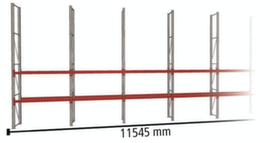 META Pallet rack MULTIPAL for 24 pallets, 11545 mm wide, 4 storage levels