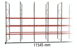 META Pallet rack MULTIPAL for 24 pallets, 11545 mm wide, 4 storage levels