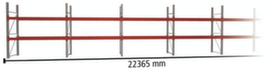 META Pallet rack MULTIPAL for 48 pallets, 22365 mm wide, 3 storage levels