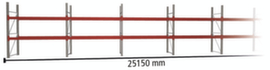 META Pallet rack MULTIPAL for 54 pallets, 25150 mm wide, 3 storage levels