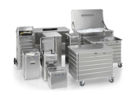 Gmöhling Aluminum file disposal bins G®-DOCU with insertion slot with anti-pass-through protection