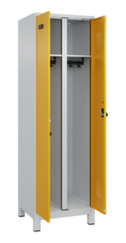 C+P Black and white locker Evolo PLUS with double compartment and feet