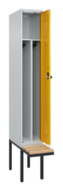 C+P Black and white locker Evolo PLUS with bench